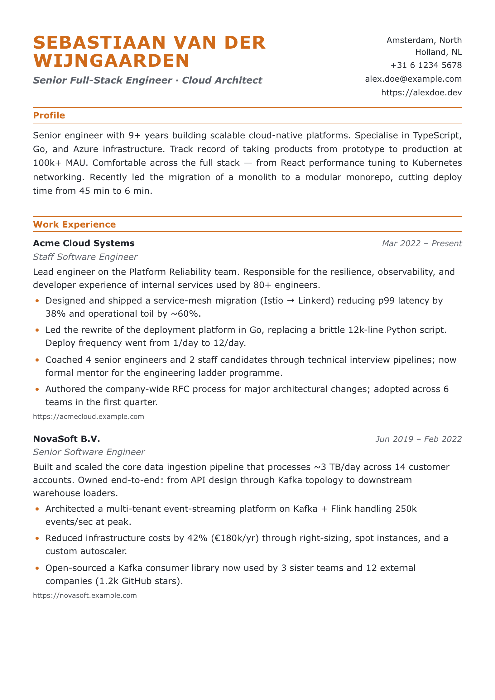 Amstel resume template