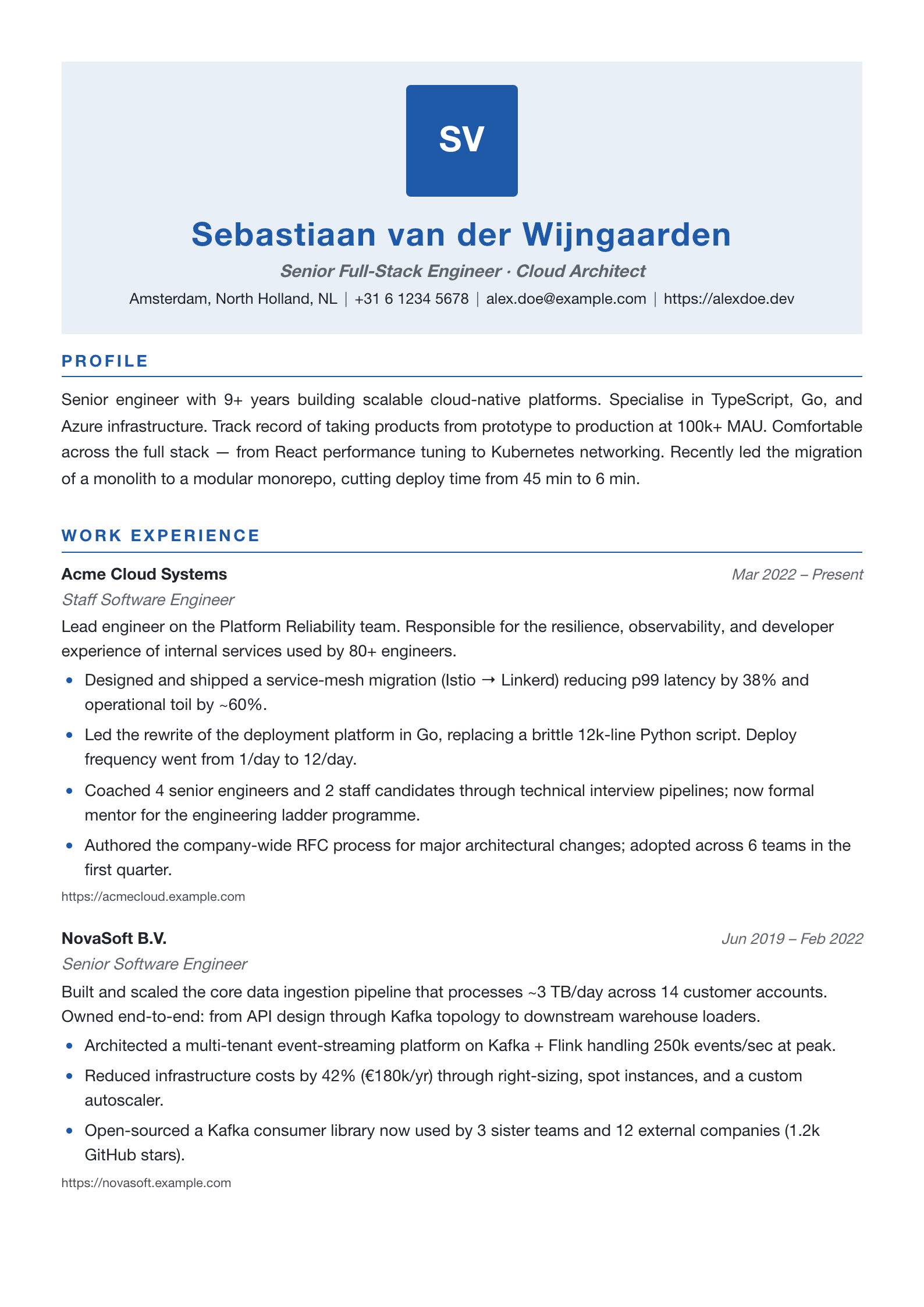 Delft resume template