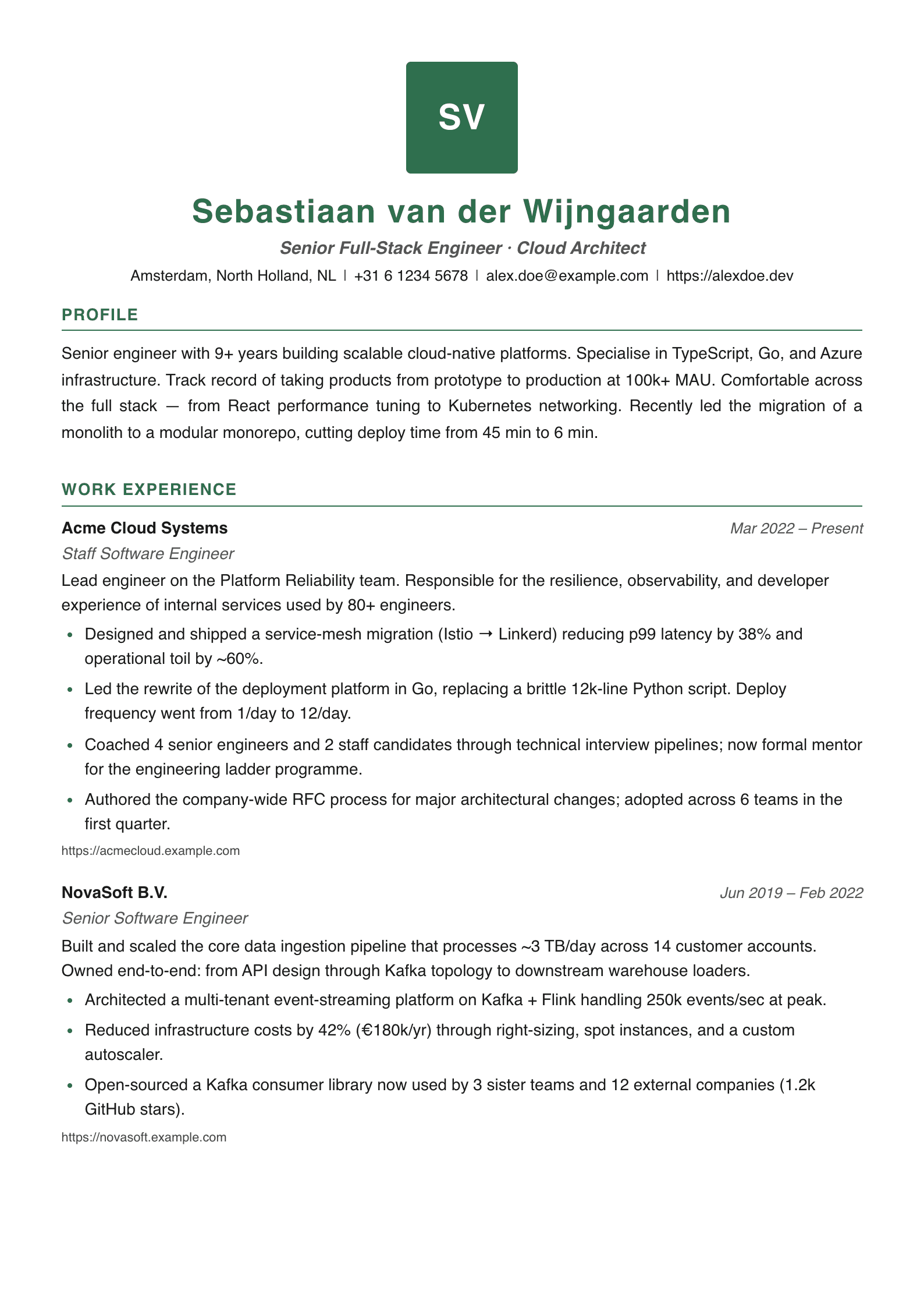 Sequoia resume template