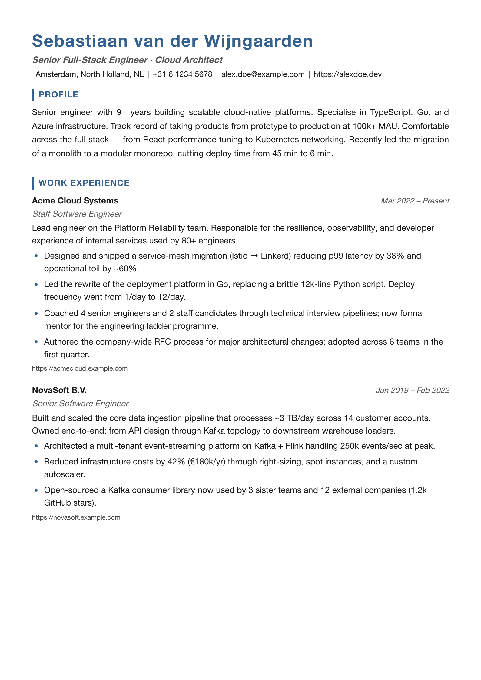 Yukon resume template